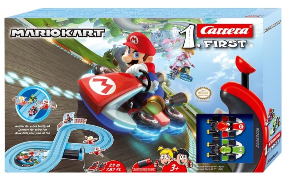 Carrera First - 20063026Nintendo Mario Kart,(Mario und Yoshi) 2,4m  Rennstrecken-Set, 2 ferngesteuerte Fahrzeuge, B-WARE