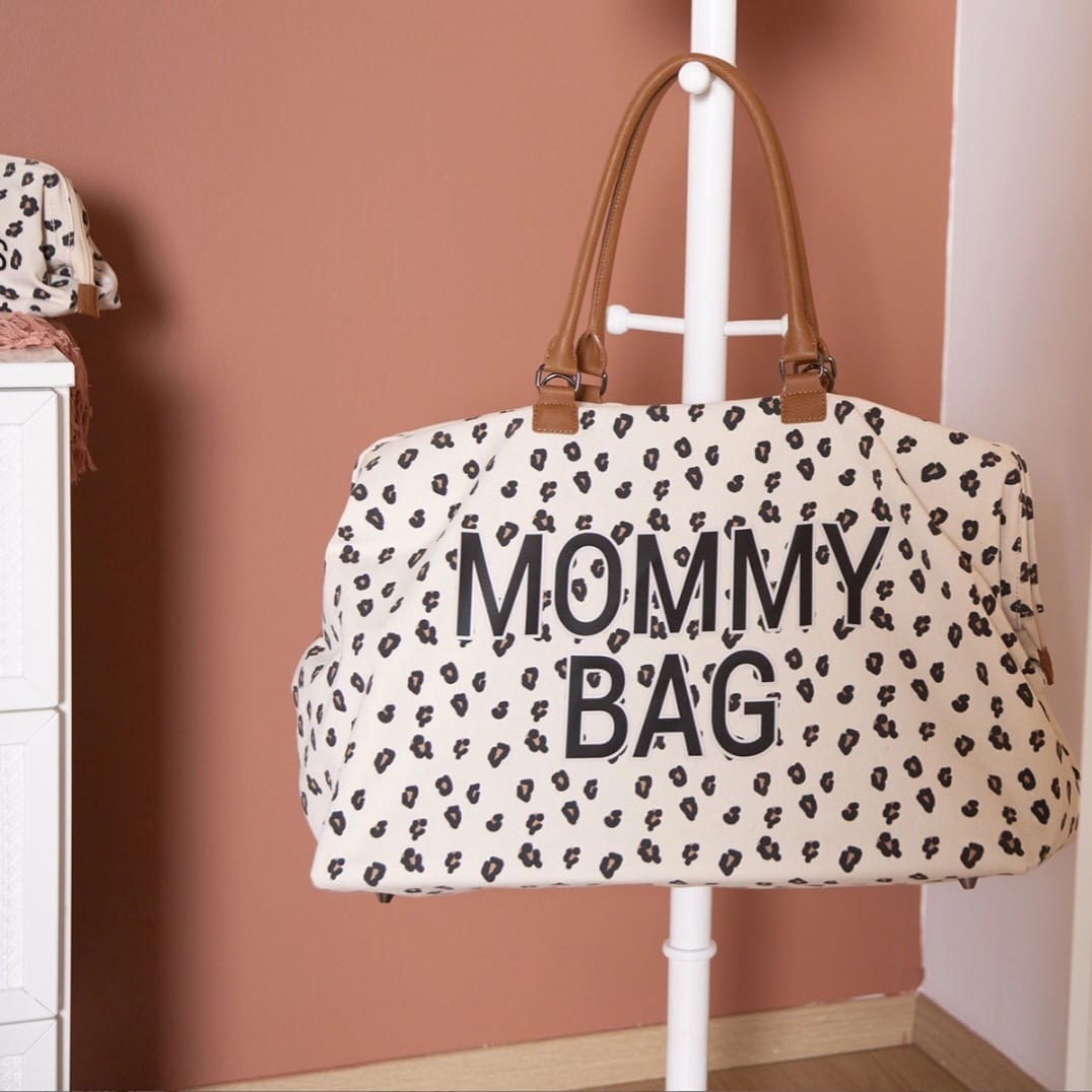 Childhome Mommy Bag mit Leopardenmuster – große Wickeltasche