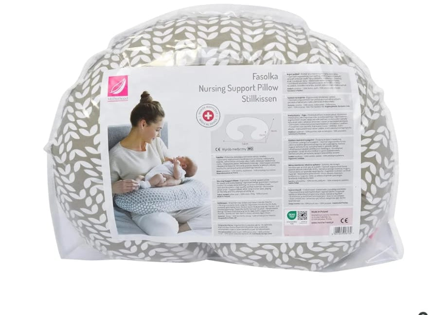 Mother hood Stillkissen ergonomisch, Öko-Tex Standard 100, Blatt beige Classic,B-WARE
