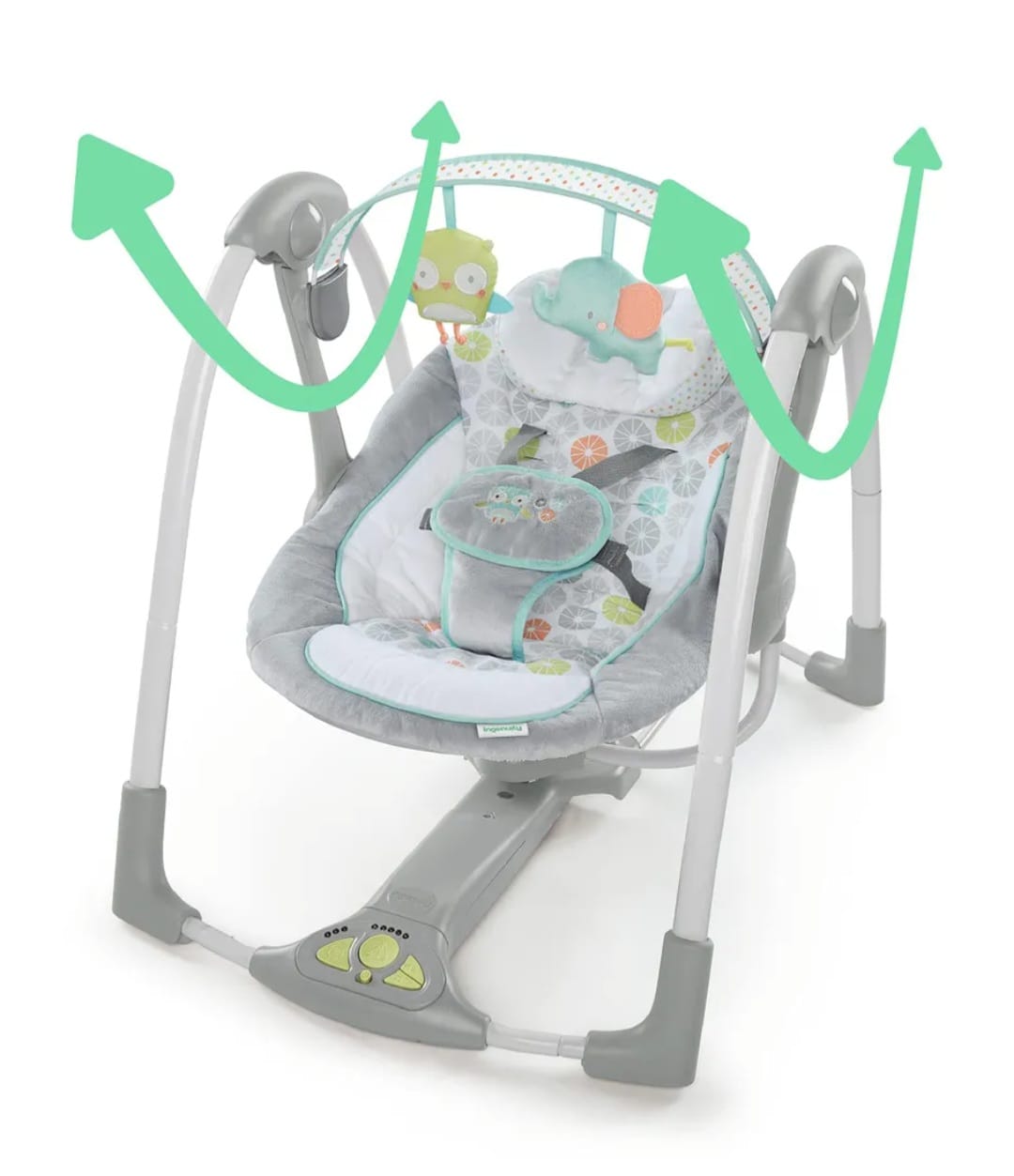 Ingenuity Swing ’n Go Portable Swing™ – Hugs & Hoots™ Babyschaukel,B-WARE