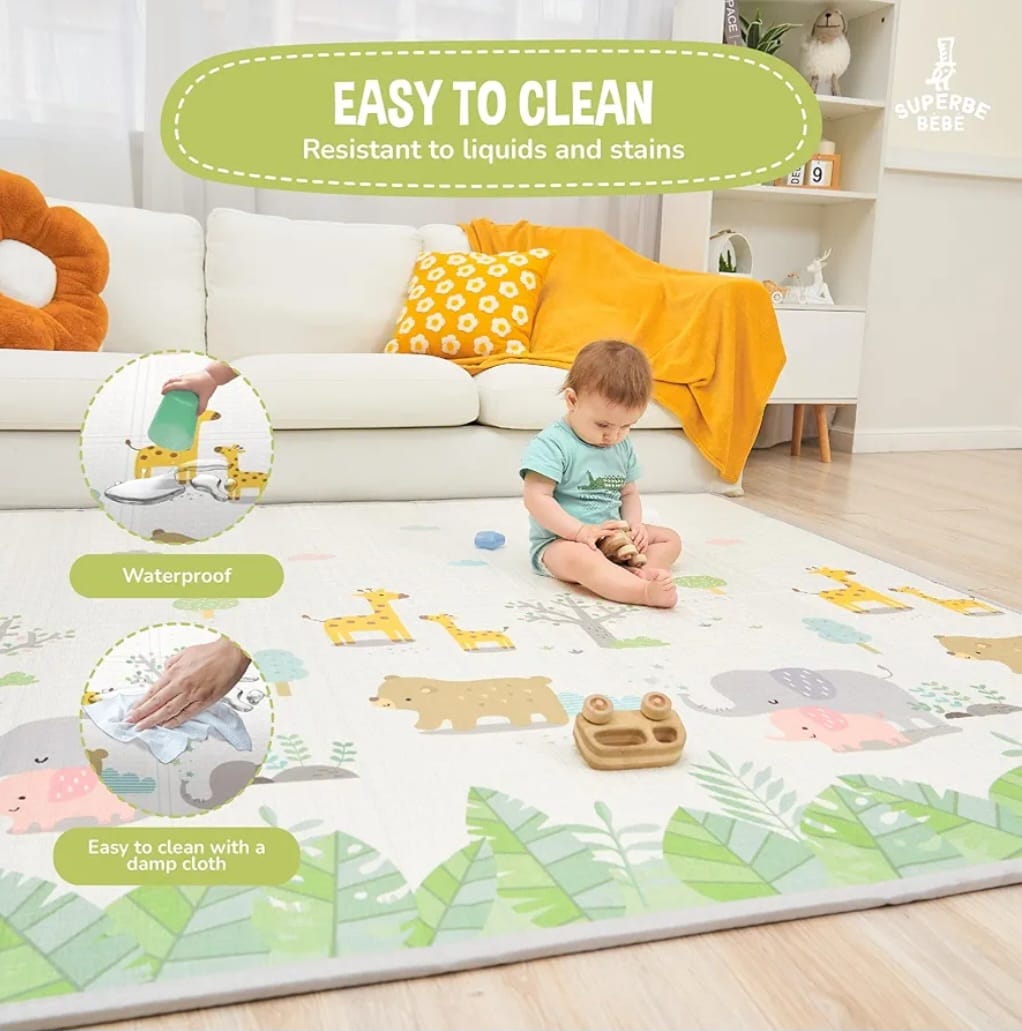 Krabbelmatte Baby Faltbar, Spielmatte, Babymatte, Kindermatte, Bodenmatte, B-WARE