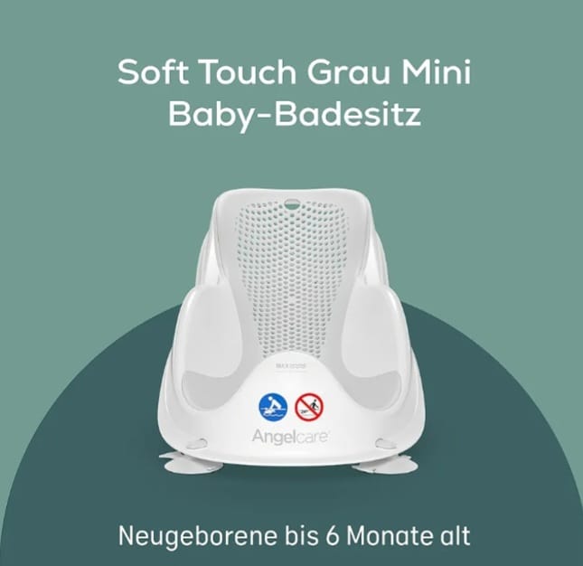 Angelcare Baby-Badeliege, grau
Ideal für Babys bis zu 0 - 6 Monaten, B-WARE