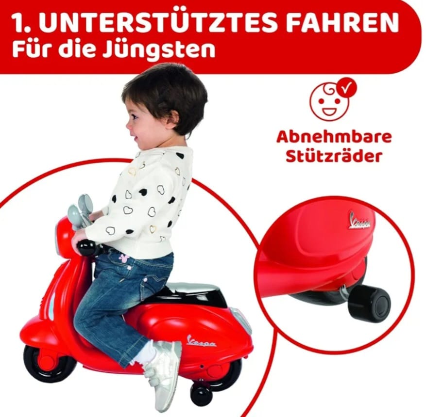 Chicco Motorrad Rutscher für Kinder,Vespa Primavera,B-WARE, Karton beschädigt