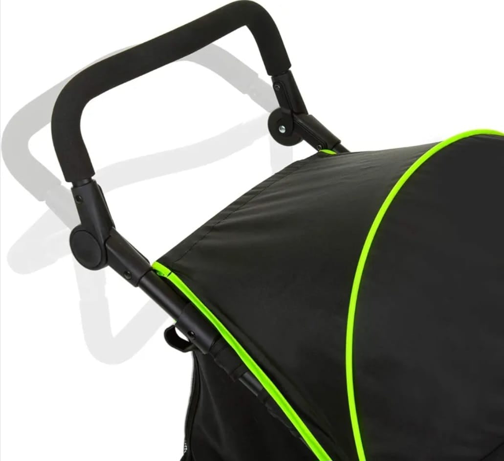 hauck Runner, Black / Neon Yellow - Robuster Dreirad Buggy mit XL Lufträdern,B-WARE