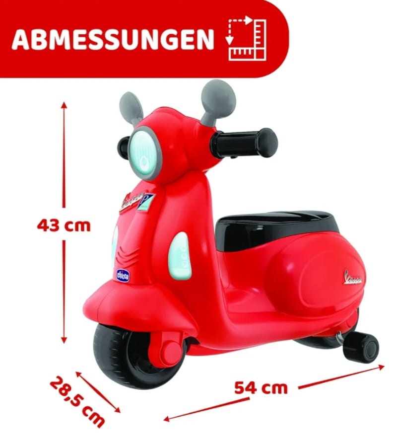 Chicco Motorrad Rutscher für Kinder,Vespa Primavera,B-WARE, Karton beschädigt