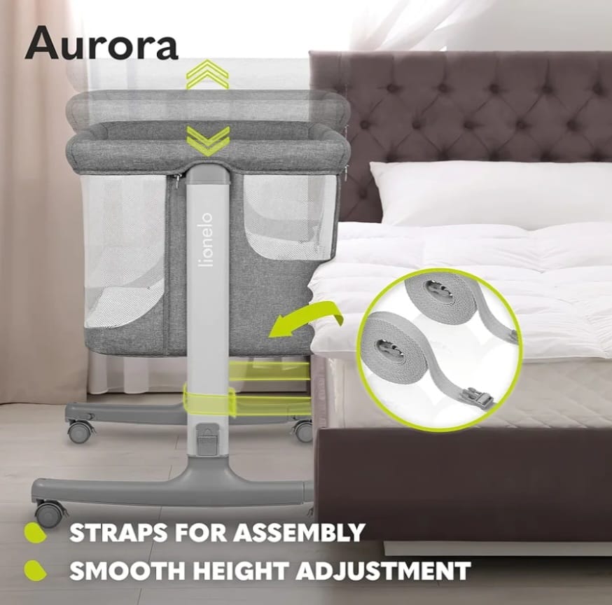 lionelo Aurora 3in1 Baby Beistellbett,B-WARE