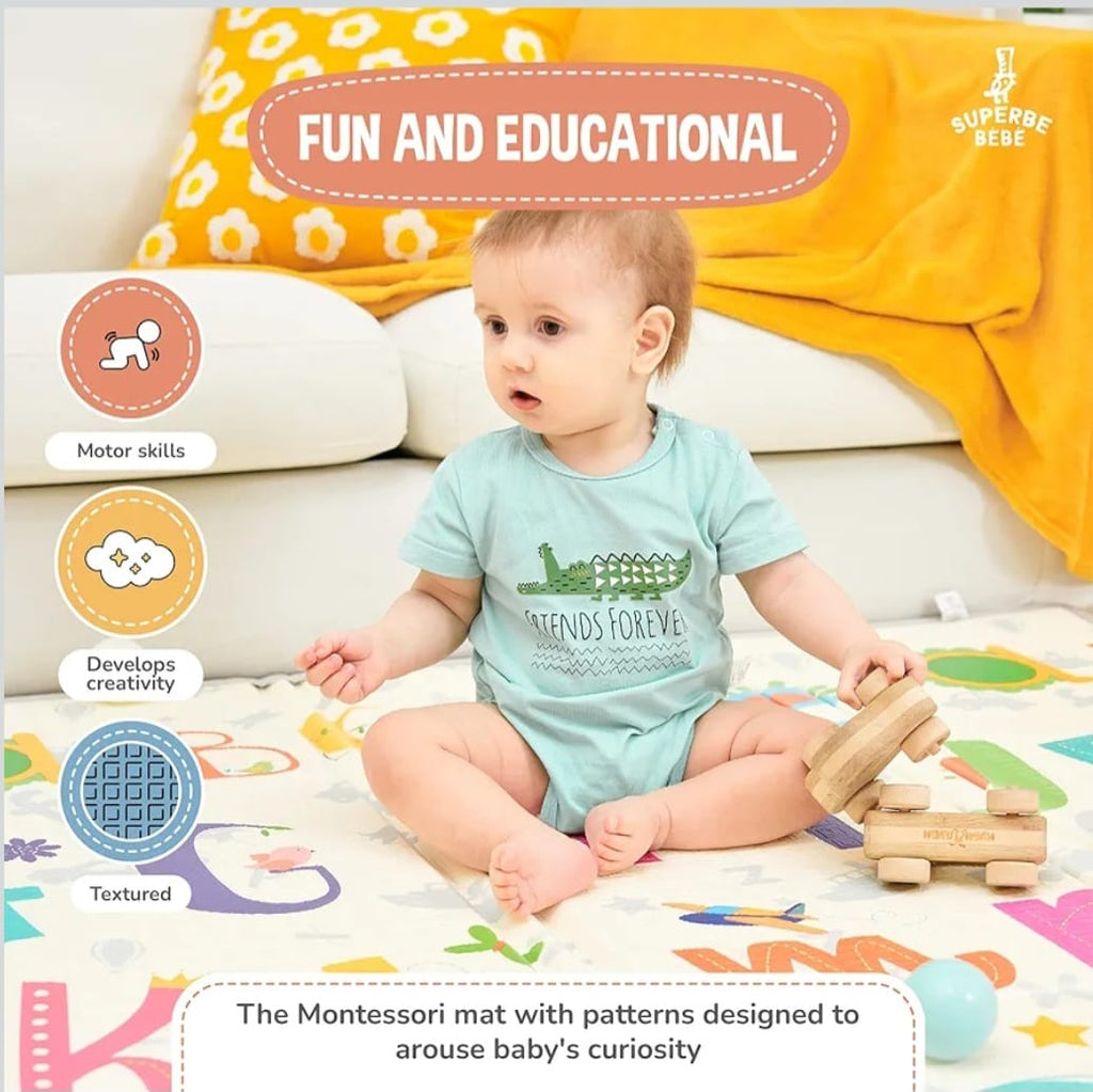 Krabbelmatte Baby Faltbar, Spielmatte, Babymatte, Kindermatte, Bodenmatte, B-WARE