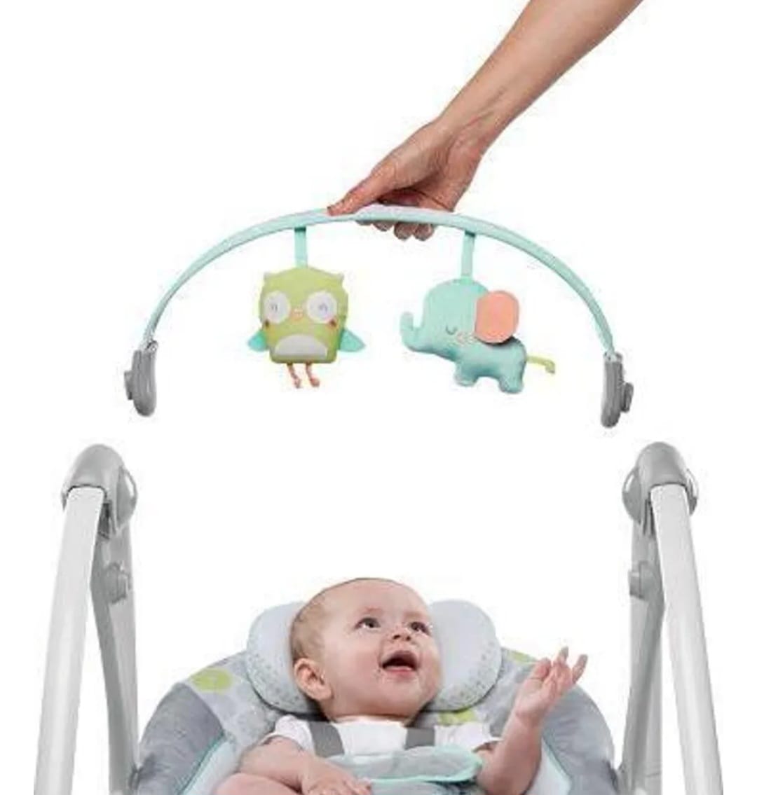 Ingenuity Swing ’n Go Portable Swing™ – Hugs & Hoots™ Babyschaukel,B-WARE