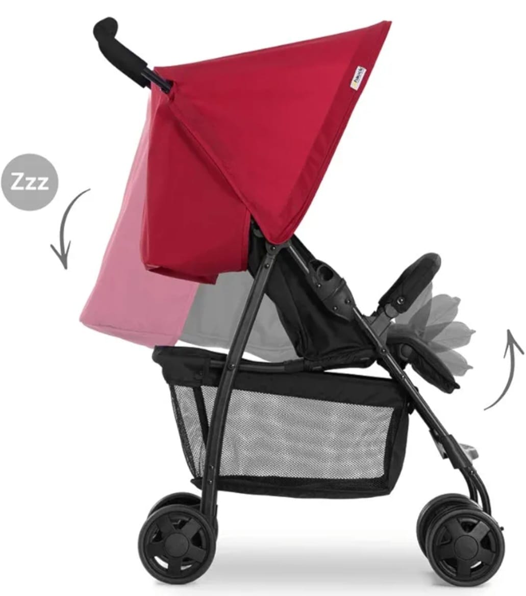 hauck Buggy Sport, Red - Federleichter Reisebuggy 5,9 kg - mit Liegefunktion,B-WARE