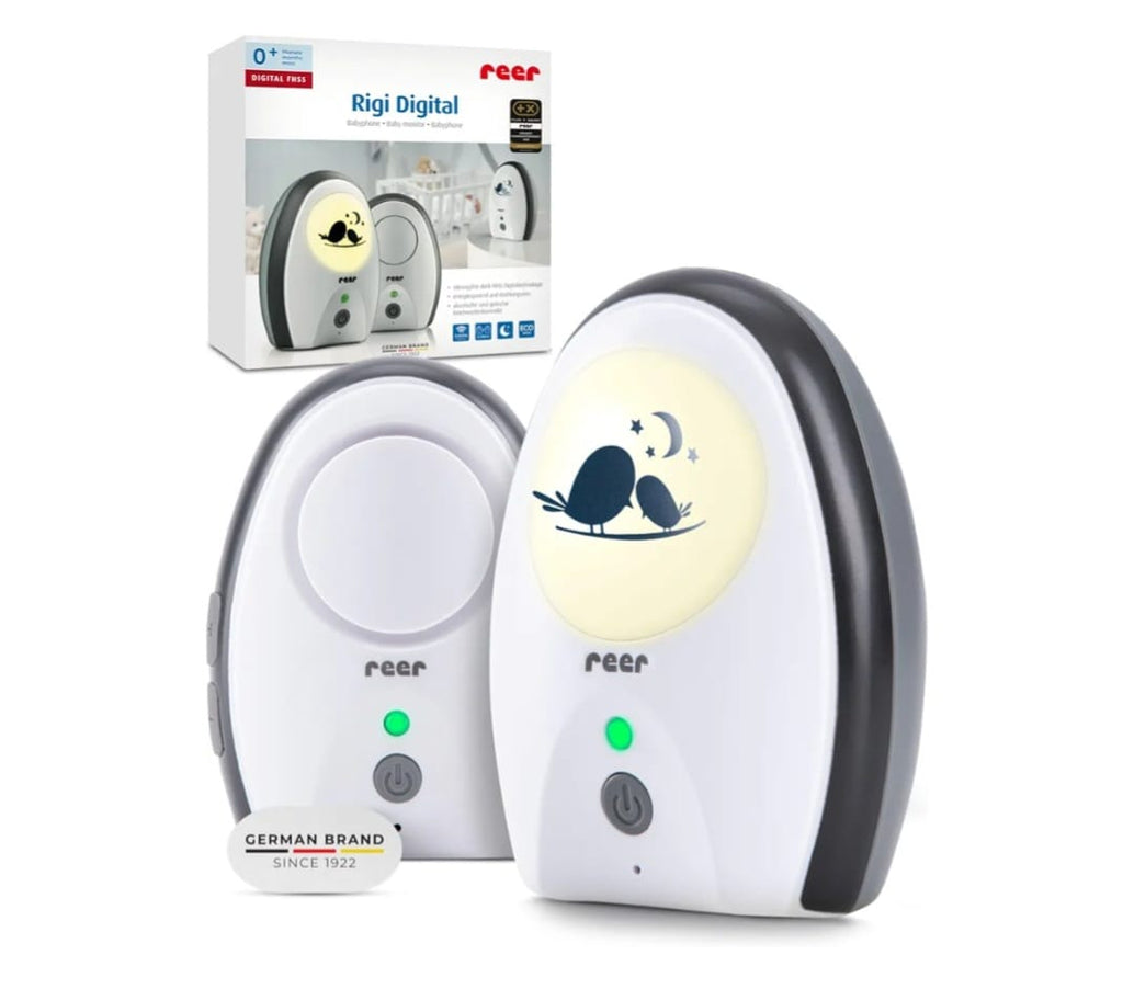 reer Rigi Babyphone, Babyfon mit Gegensprechen, 300 m Reichweite, Weiß, B-WARE, Neuwertig