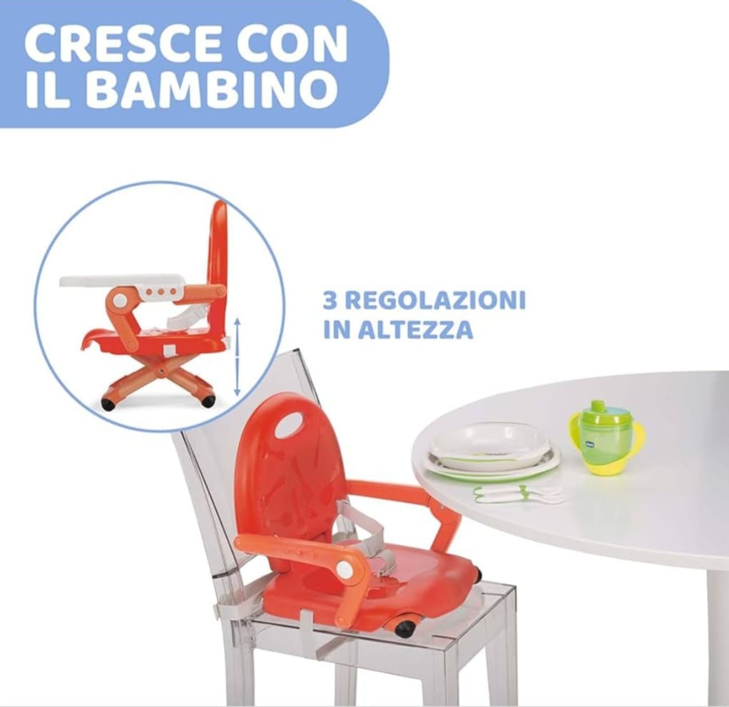 Chicco Pocket Snack Kindersitzerhöhung Esszimmerstuhl,Babyhochstuhl, B-WARE