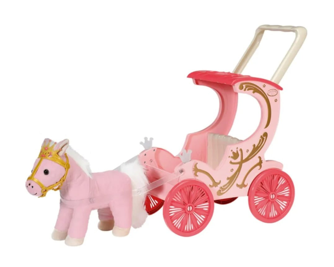 Baby Annabell Little Sweet Kutsche & Pony, 2in1 Puppenwagen mit Plüschpony, B-WARE