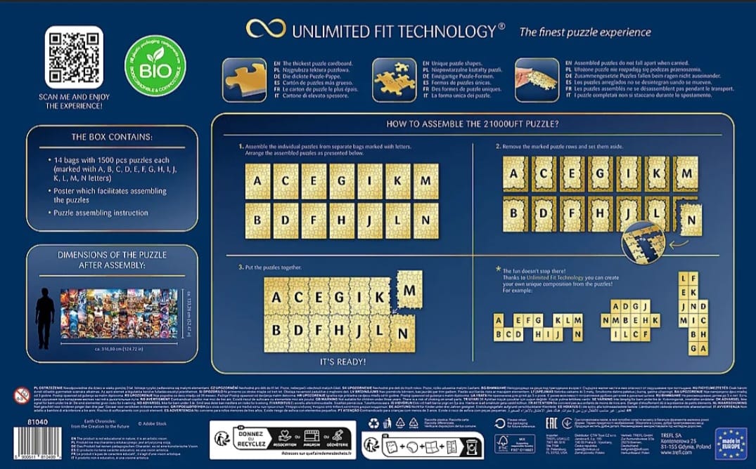 Puzzle Trefl Chroniken der Erde: Schöpfung - Zukunft 21000 Teile, B-WARE