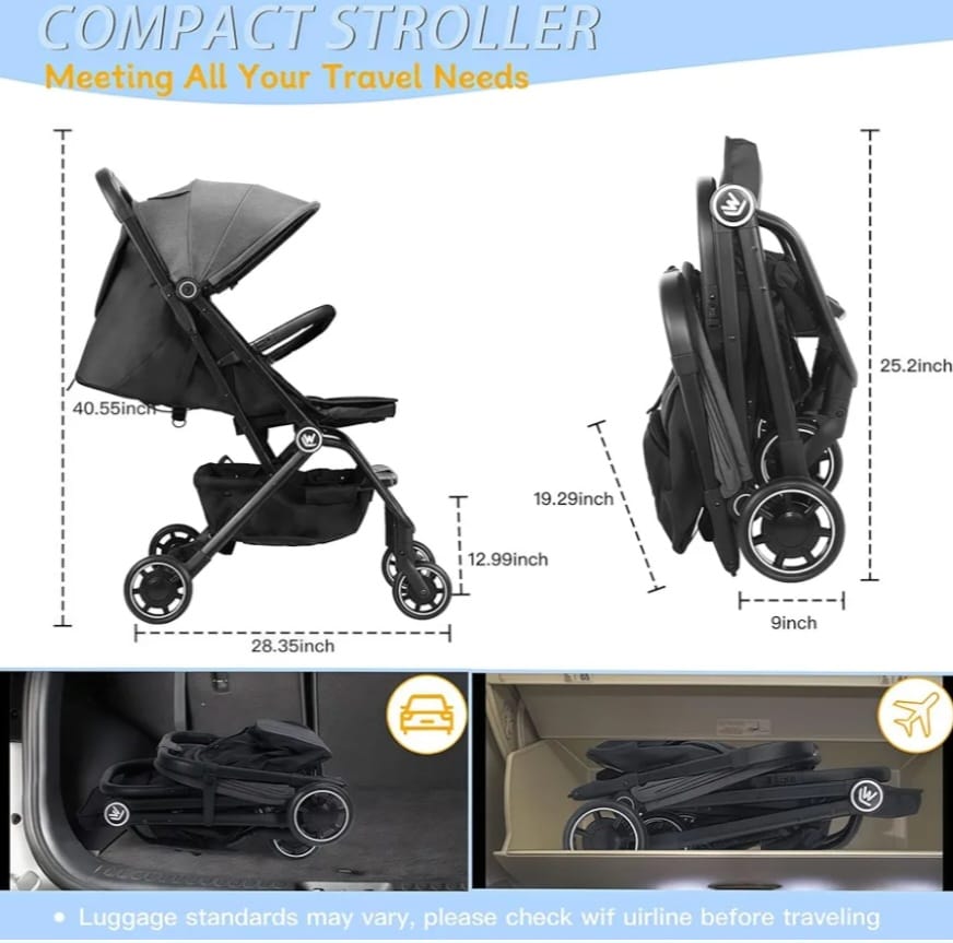 Wheelive - Leichter Kinderwagen, Kompakter Reisebuggy, B-WARE