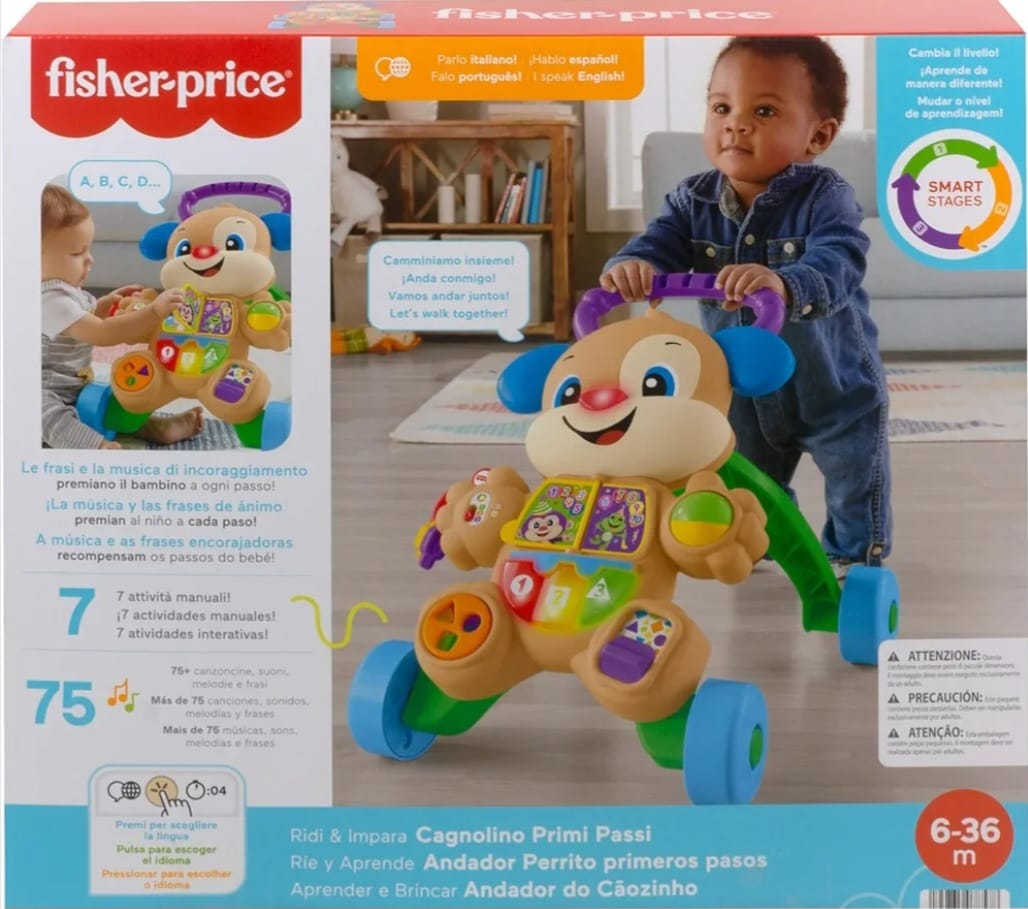 Fisher-Price Lachen & Lernen Welpen-Lauflernhilfe mit Licht und Geräuschen, B-WARE