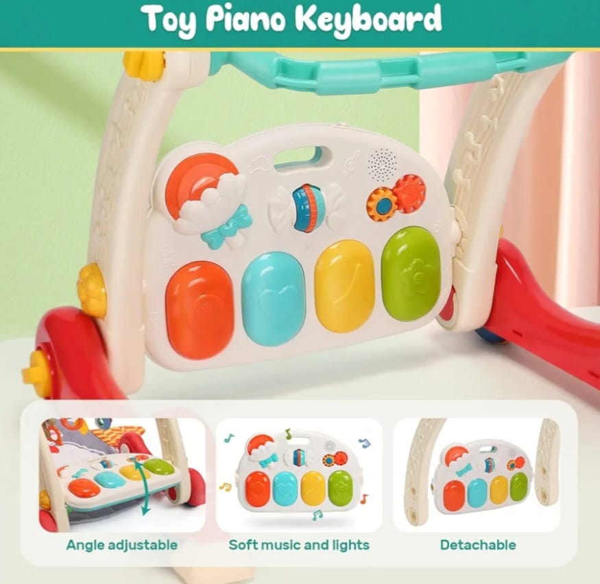 CUTE STONE Spiel-Fitnessstudio für Babys, Klavier,Trittbrett, Lernmatte für Babys,Spielmatte, B-WARE