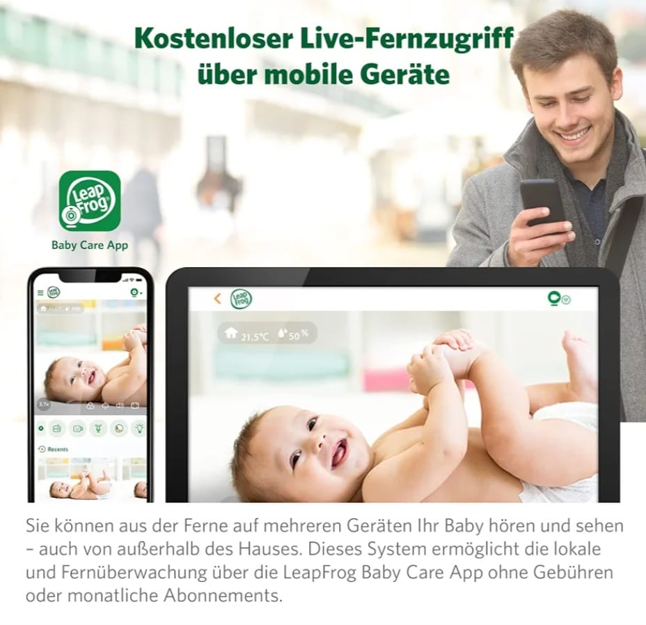 LeapFrog LF925HD Babyphone 720p 5 Zoll HD Display mit Kamera, B-WARE