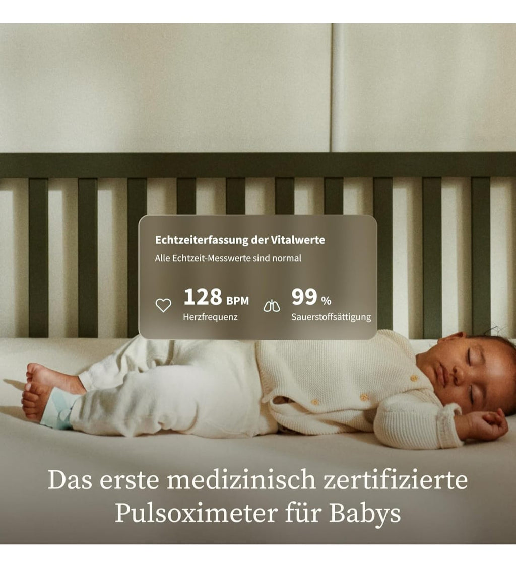 Owlet Dream Sock – Smarte Babyüberwachung mit App, Mint,B-WARE