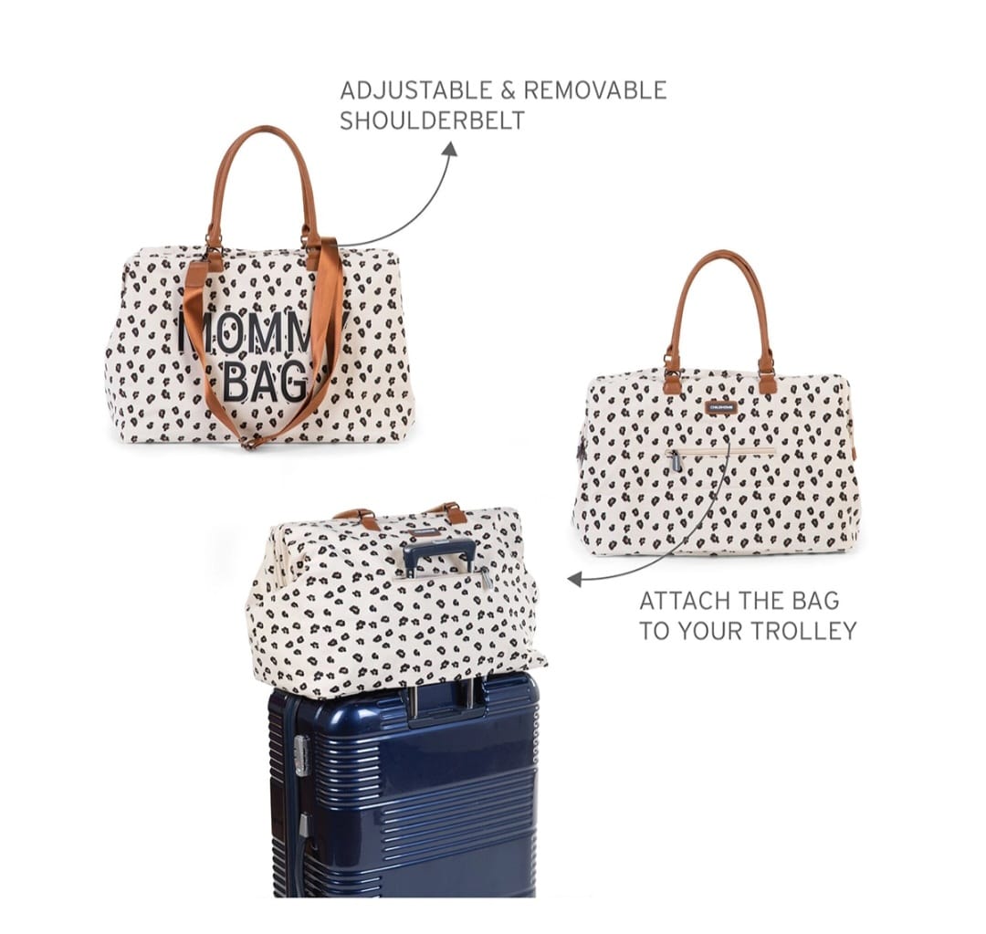 Childhome Mommy Bag mit Leopardenmuster – große Wickeltasche