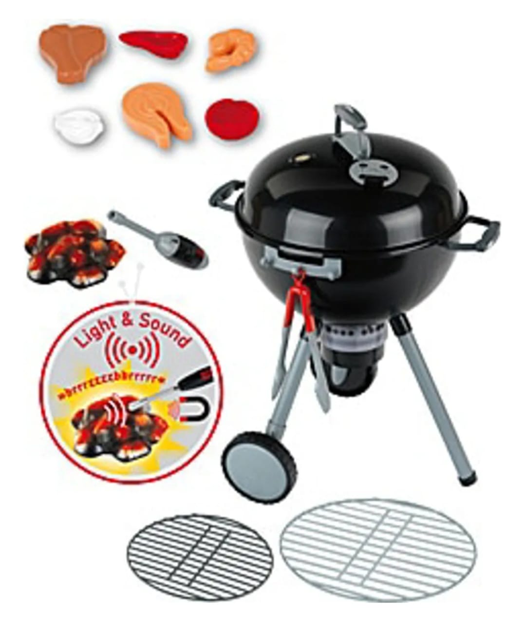Theo Klein 9466 Weber Kugelgrill One Touch Premium | Kinder-Grill mit Licht, Sound und zahlreichem Zubehör, B-WARE
