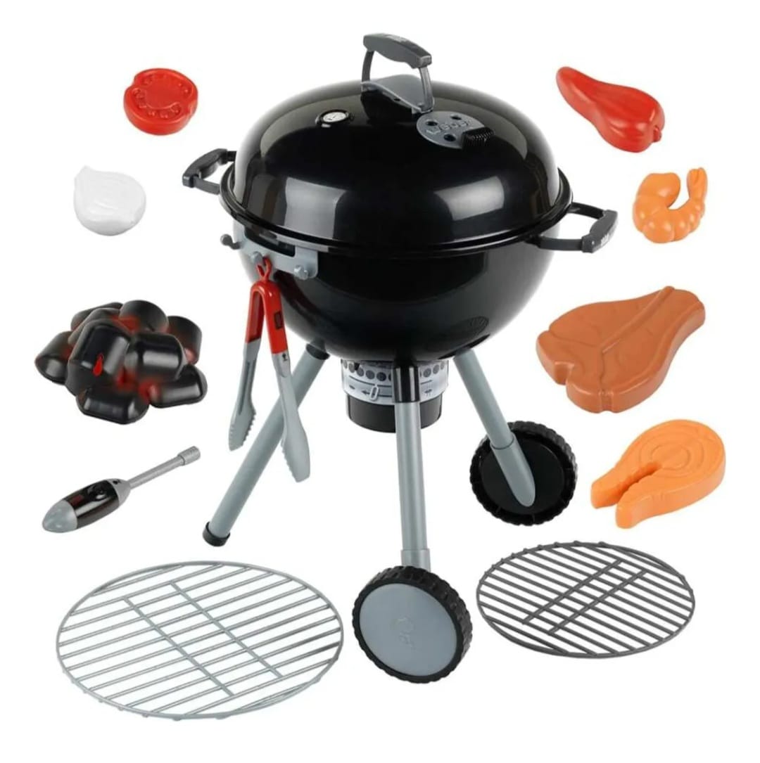 Theo Klein 9466 Weber Kugelgrill One Touch Premium | Kinder-Grill mit Licht, Sound und zahlreichem Zubehör, B-WARE