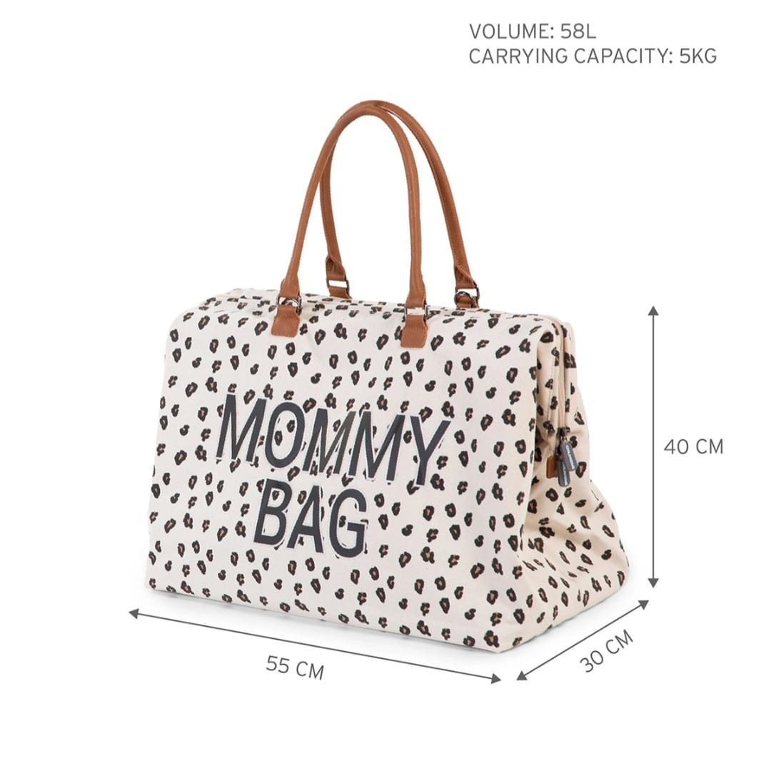 Childhome Mommy Bag mit Leopardenmuster – große Wickeltasche