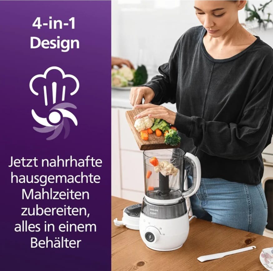 Philips AVENT 4-in-1 Dampfgarer mit Mixer Premium, B-WARE