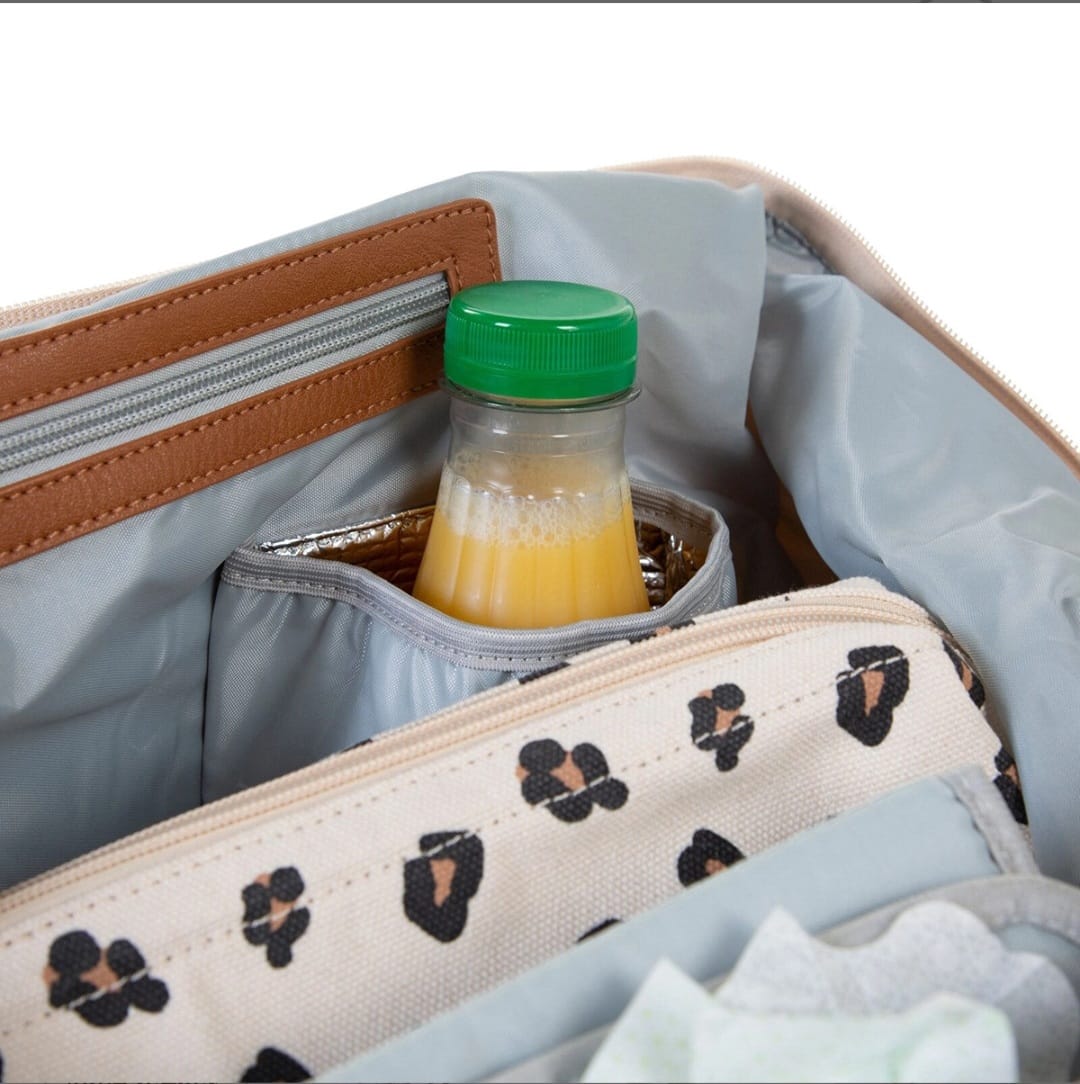 Childhome Mommy Bag mit Leopardenmuster – große Wickeltasche