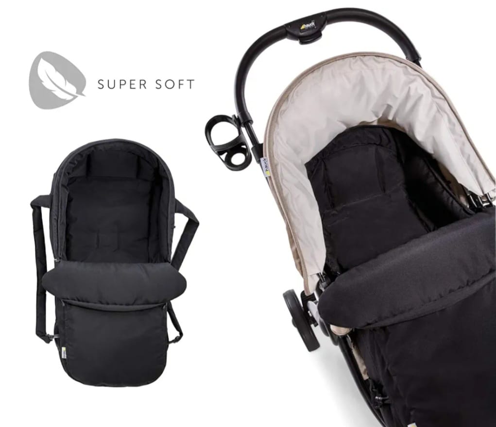 hauck 2in1 Soft Tragetasche & Fußsack für Buggy und Geschwisterwagen,B-WARE