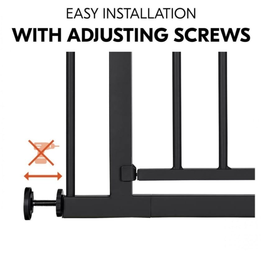 Hauck Türschutzgitter / Treppenschutzgitter Open N Stop 2 (75-80 cm) - Black, B-WARE