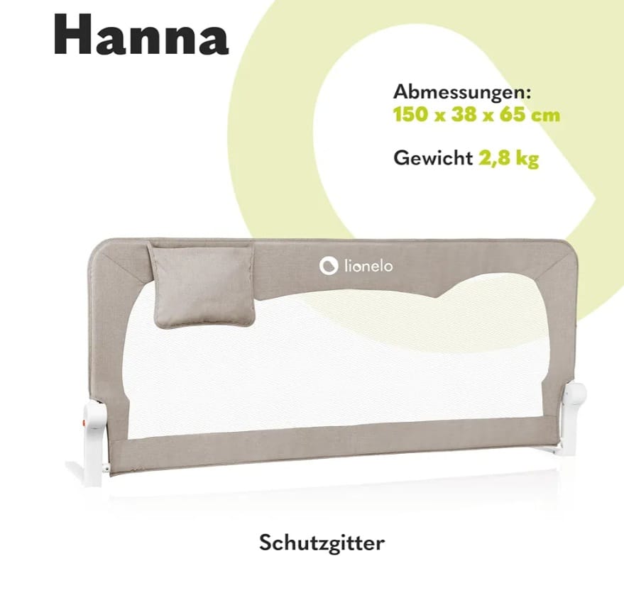 Lionelo Hanna Bettgitter Rausfallschutz 150 cm x 66, B-WARE