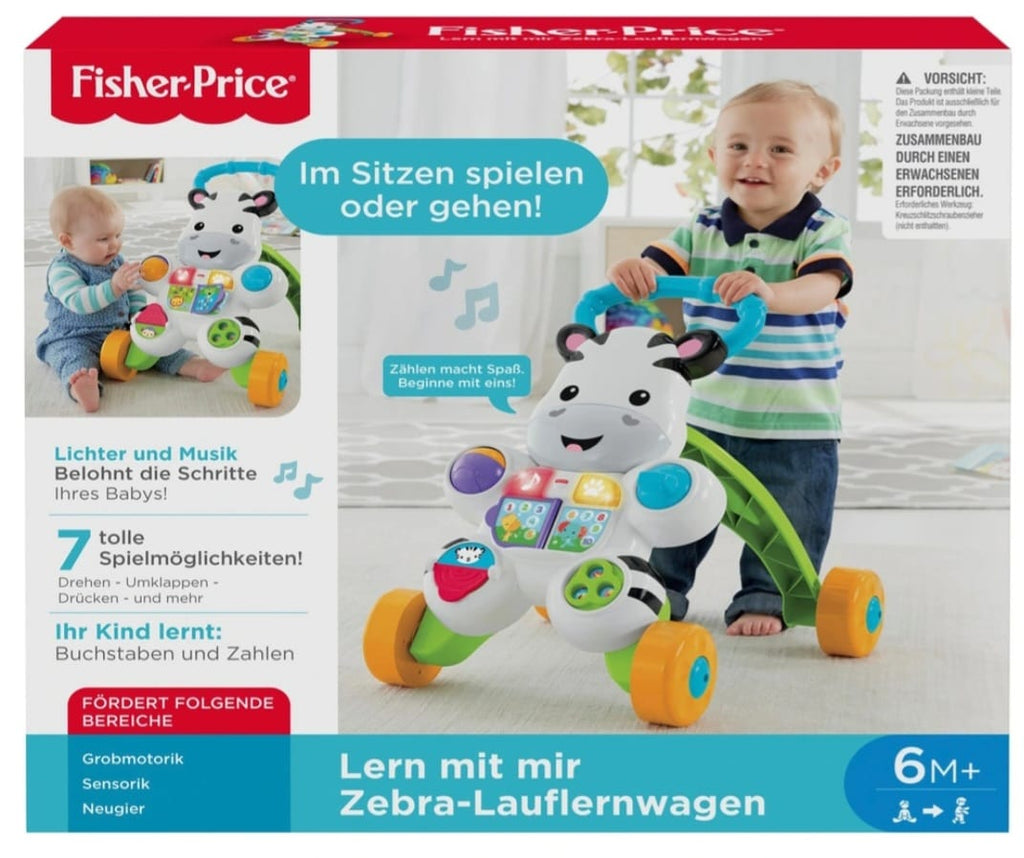 Fisher-Price Lern mit mir Zebra-Lauflernwagen als interaktive Lauflernhilfe,B-WARE
