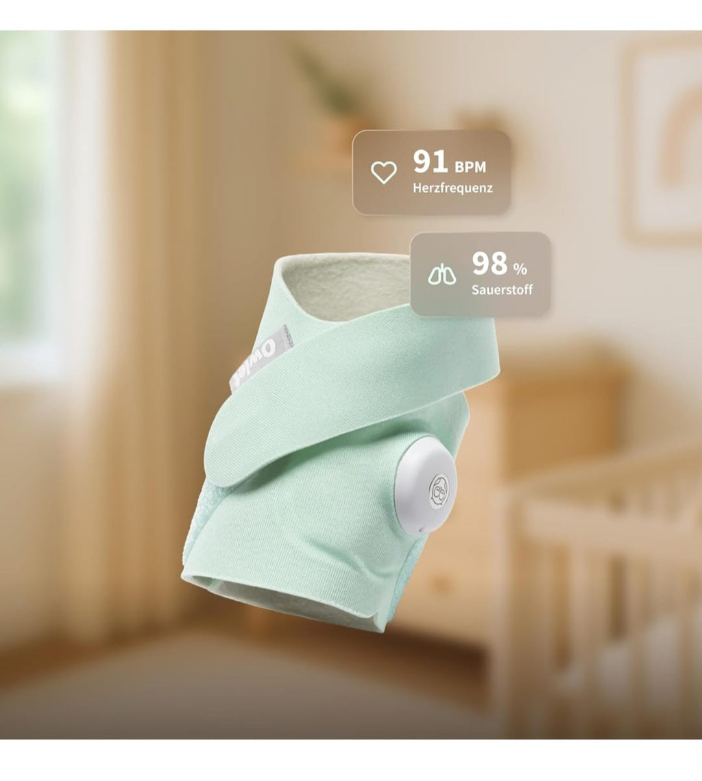 Owlet Dream Sock – Smarte Babyüberwachung mit App, Mint,B-WARE