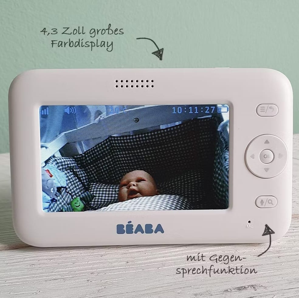 Beaba Video-Babyphone mit Kamera,Zen Plus 4,3 Zoll, gebraucht