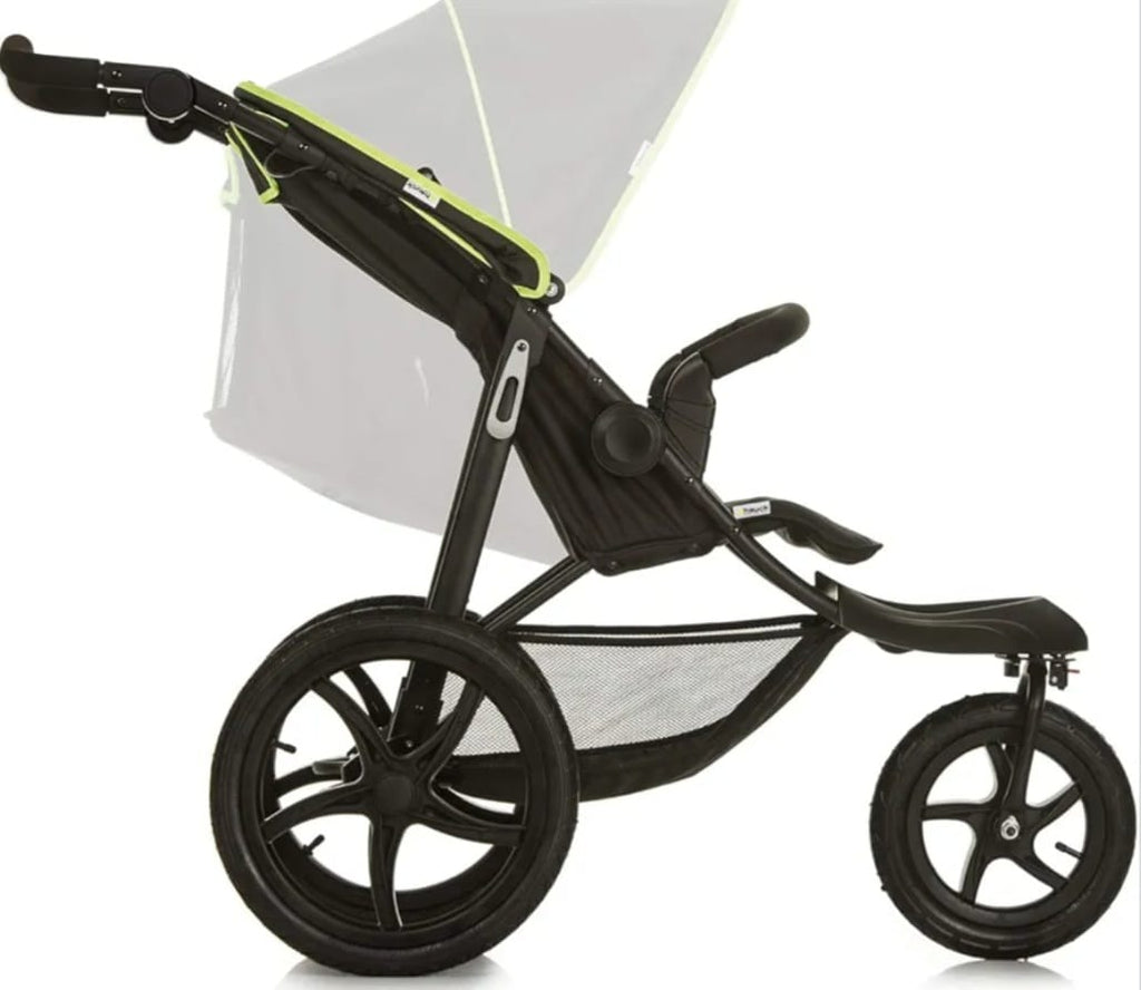 hauck Runner, Black / Neon Yellow - Robuster Dreirad Buggy mit XL Lufträdern,B-WARE
