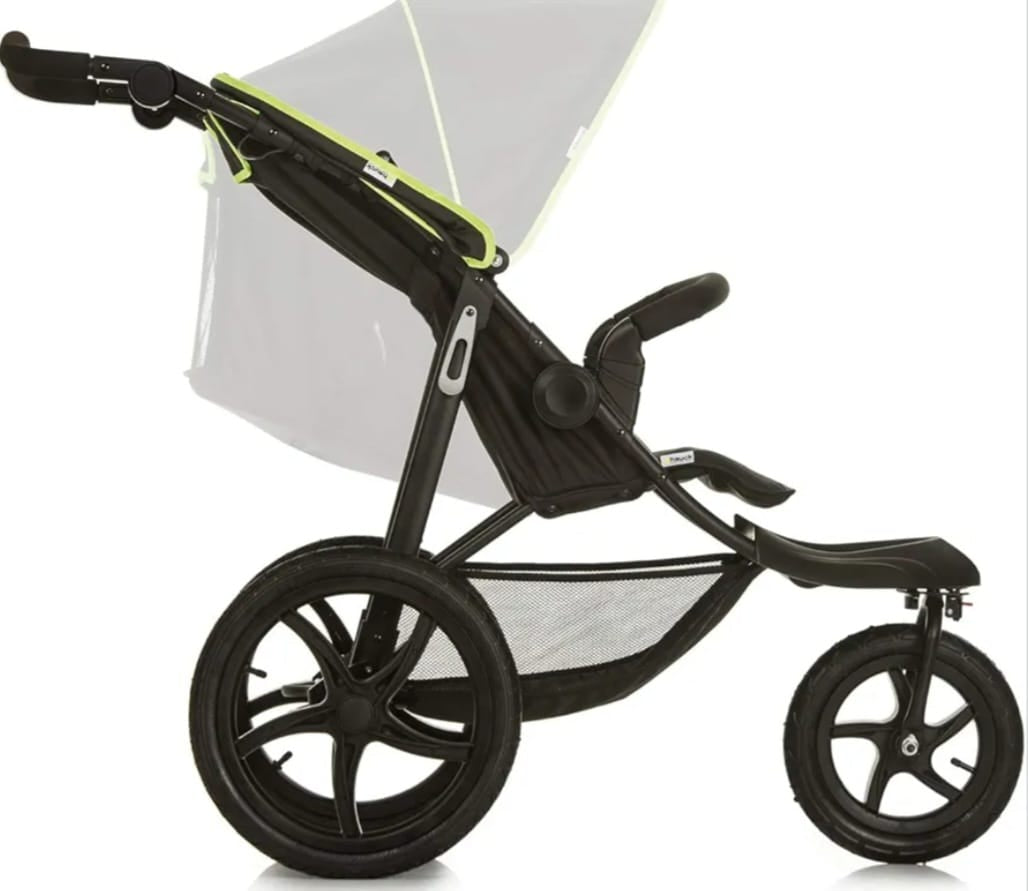 hauck Runner, Black / Neon Yellow - Robuster Dreirad Buggy mit XL Lufträdern,B-WARE