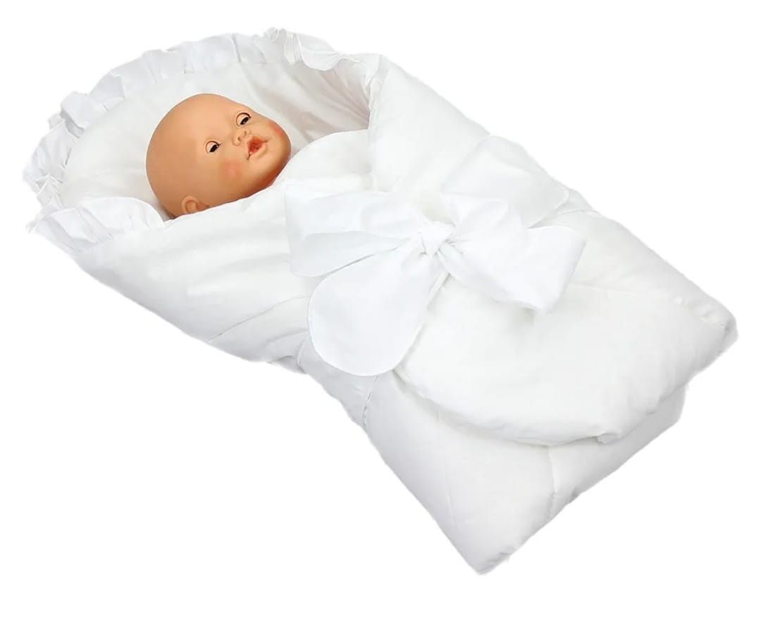 TupTam Unisex Baby-Wickeldecke mit Schleife, Weiß,B-WARE