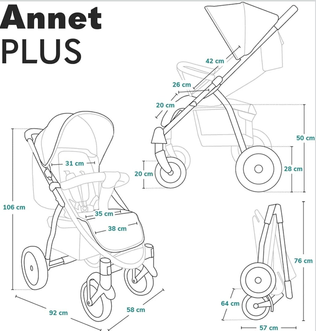 LIONELO Annet Plus Kinderwagen,Buggy, B-WARE