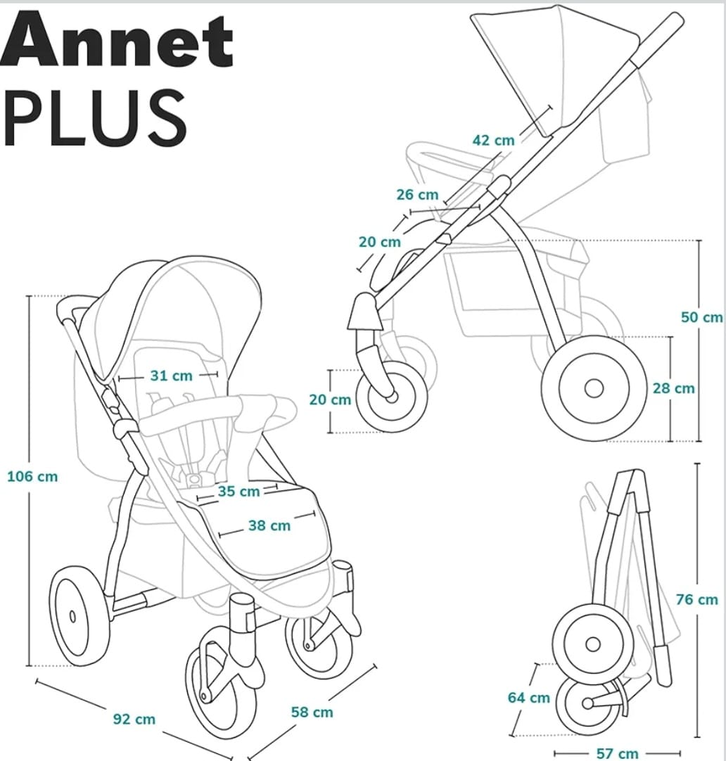 LIONELO Annet Plus Kinderwagen,Buggy, B-WARE