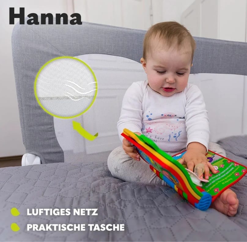 Lionelo Hanna Bettgitter Rausfallschutz 150 cm x 66, B-WARE