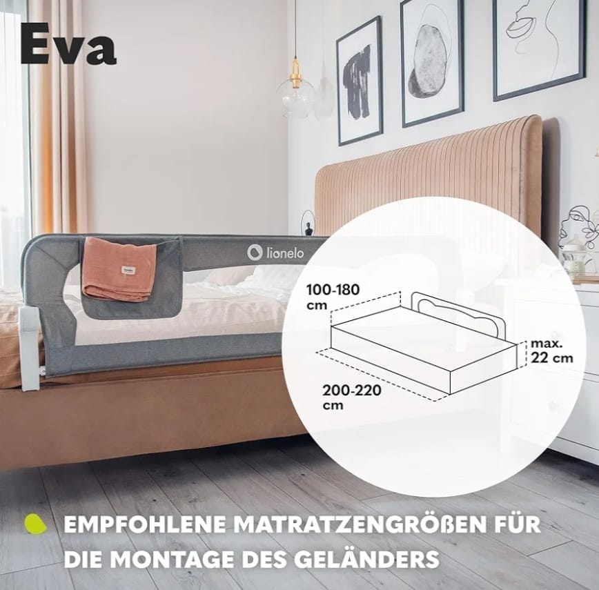 ﻿Lionelo Eva Rausfallschutz Bett, B-WARE
