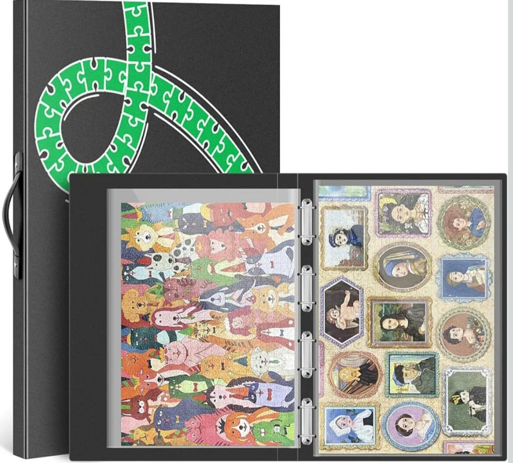 Nariolar Puzzle-Aufbewahrungsmappe, 1000 Teile, 15 HD-Hüllen, Platz für 30 Puzzles, B-WARE