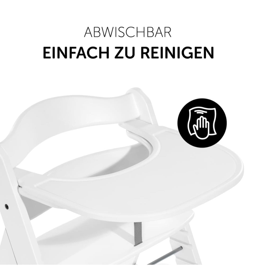 Hauck Essbrett und Tisch für Alpha Hochstuhl (Click Tray) - White / Weiss, B-WARE