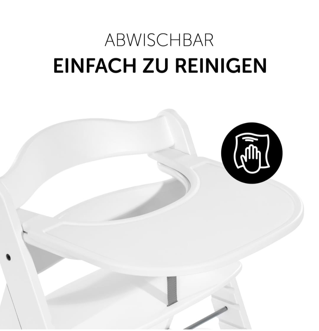 Hauck Essbrett und Tisch für Alpha Hochstuhl (Click Tray) - White / Weiss, B-WARE