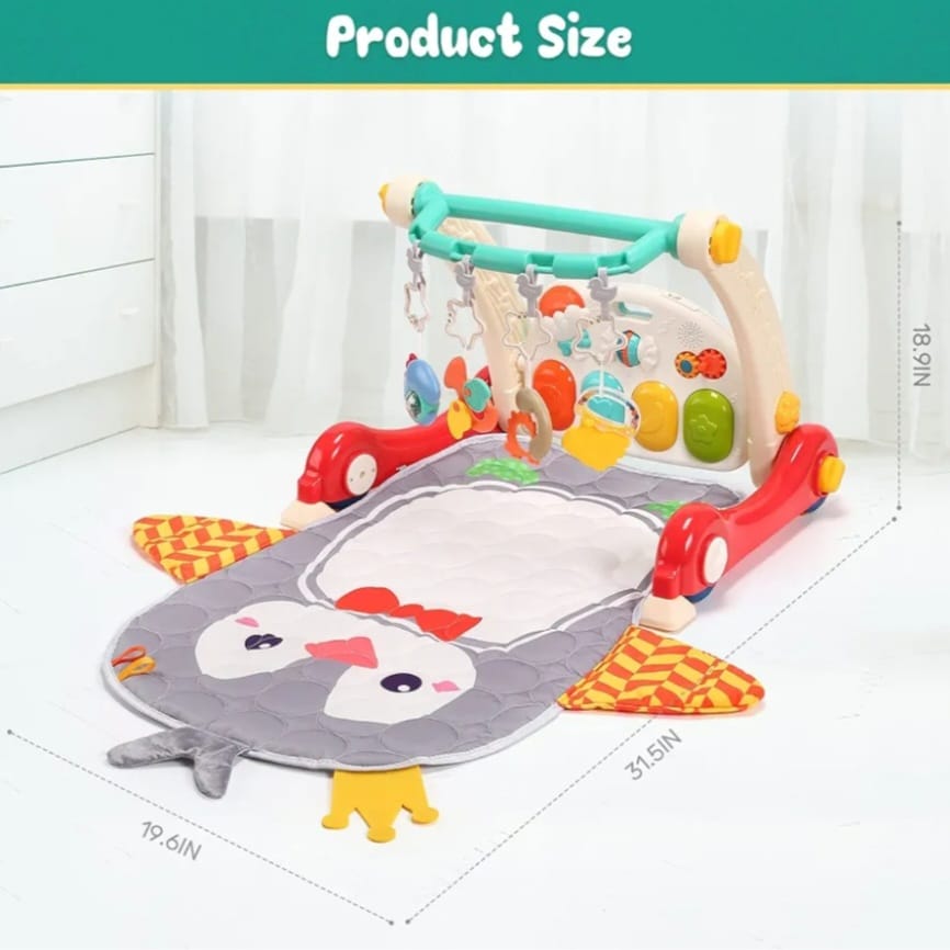 CUTE STONE Spiel-Fitnessstudio für Babys, Klavier,Trittbrett, Lernmatte für Babys,Spielmatte, B-WARE