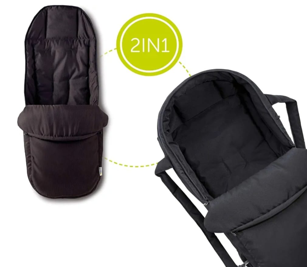 hauck 2in1 Soft Tragetasche & Fußsack für Buggy und Geschwisterwagen,B-WARE