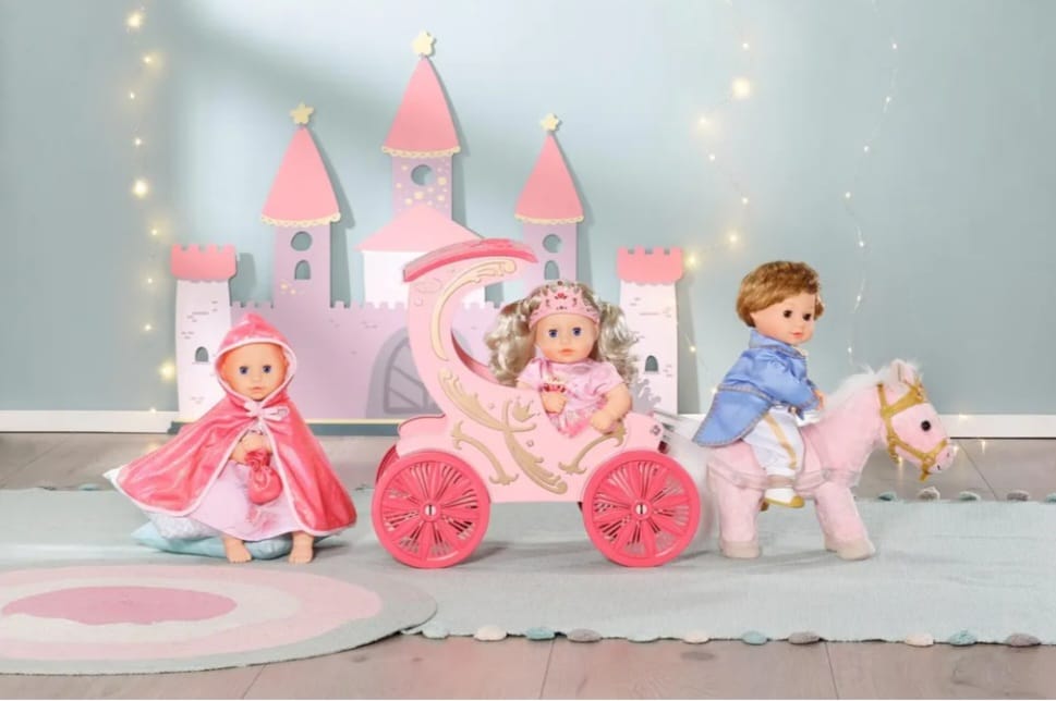 Baby Annabell Little Sweet Kutsche & Pony, 2in1 Puppenwagen mit Plüschpony, B-WARE
