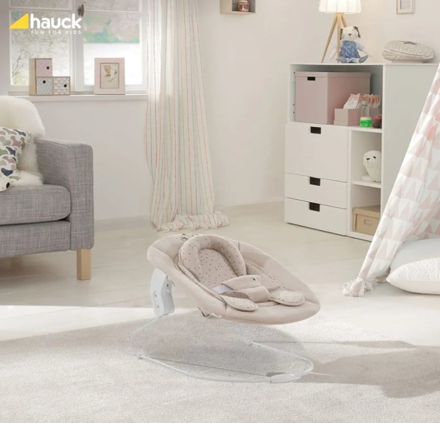 hauck Alpha Bouncer 2in1 Winnie the Pooh Beige,Wippe & Hochstuhlaufsatz, B-WARE