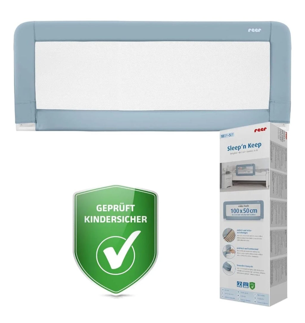 REER Bettgitter Sleepn Keep 100 cm blaugrau, B-WARE