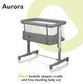 lionelo Aurora 3in1 Baby Beistellbett,B-WARE